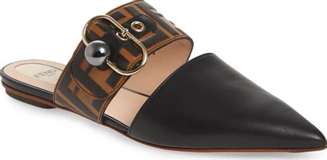 fendi pearland pointy toe mule|Women's Designer Sandals & Mules .